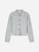 Licht grijze polo cardigan lillie