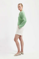 Groene trui mila polo neck