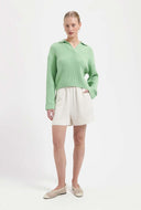 Groene trui mila polo neck