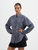 Oversized gestreepte blouse ruby