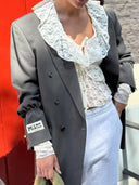 Off-white lace top noor