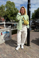 Groen gestreepte tara jacket