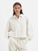 Witte blouse met bloemen liv