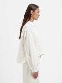 Witte blouse met bloemen liv