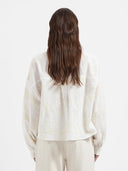Witte blouse met bloemen liv