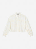 Witte blouse met bloemen liv