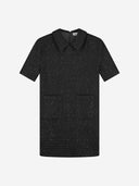 Zwarte jurk effie tweed dress