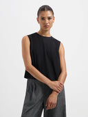 Zwarte mouwloze top mira