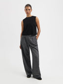 Zwarte mouwloze top mira