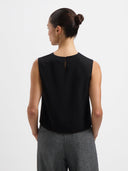 Zwarte mouwloze top mira