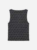 Donkergrijze top met structuur june