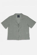 Geruite blouse moa tie check
