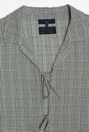 Geruite blouse moa tie check