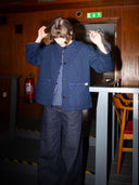 Donkerblauwe denim jacket sandra