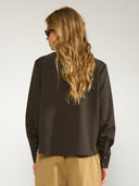 Bruine gestreepte blouse nusonya