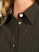 Bruine gestreepte blouse nusonya