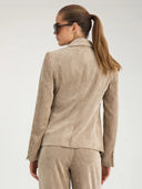 Beige rib blazer nucelise