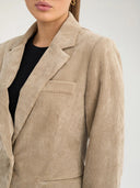 Beige rib blazer nucelise