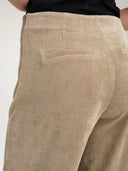 Beige rib broek nucelise