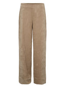 Beige rib broek nucelise