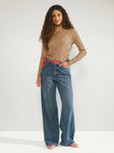 Gestreepte mesh top nusine