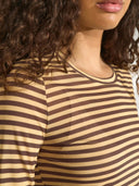 Gestreepte mesh top nusine