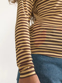 Gestreepte mesh top nusine
