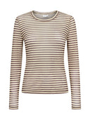 Gestreepte mesh top nusine