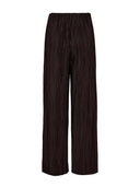Donkerbruine plisse broek nucassy