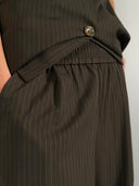 Bruine gestreepte pantalon nusonya