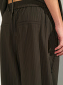 Bruine gestreepte pantalon nusonya