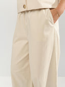 Beige barrel broek nusunna