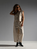 Beige barrel broek nusunna