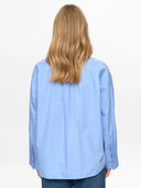 Blauwe blouse met embroidery nujuna