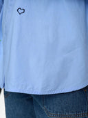 Blauwe blouse met embroidery nujuna