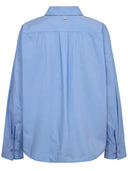 Blauwe blouse met embroidery nujuna