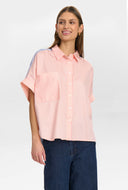 Blouse met korte mouwen nudiamond