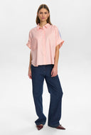 Blouse met korte mouwen nudiamond