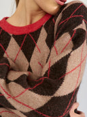 Bruin geruite pullover nutikla