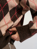 Bruin geruite pullover nutikla