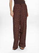 Bruine broderie broek nupalma