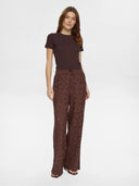 Bruine broderie broek nupalma