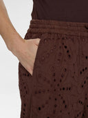 Bruine broderie broek nupalma