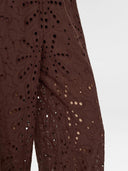 Bruine broderie broek nupalma