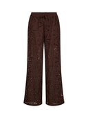 Bruine broderie broek nupalma