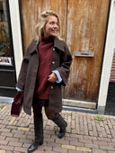 Donkerbruine coat nukimberly