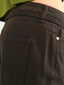 Bruine wide leg jeans nubrooklyn
