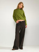Bruine wide leg jeans nubrooklyn
