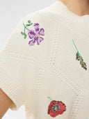 Creme pullover met embroidery nuamie