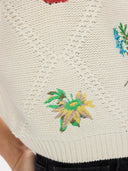 Creme pullover met embroidery nuamie